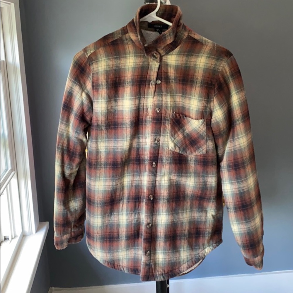 Lined plaid flannel